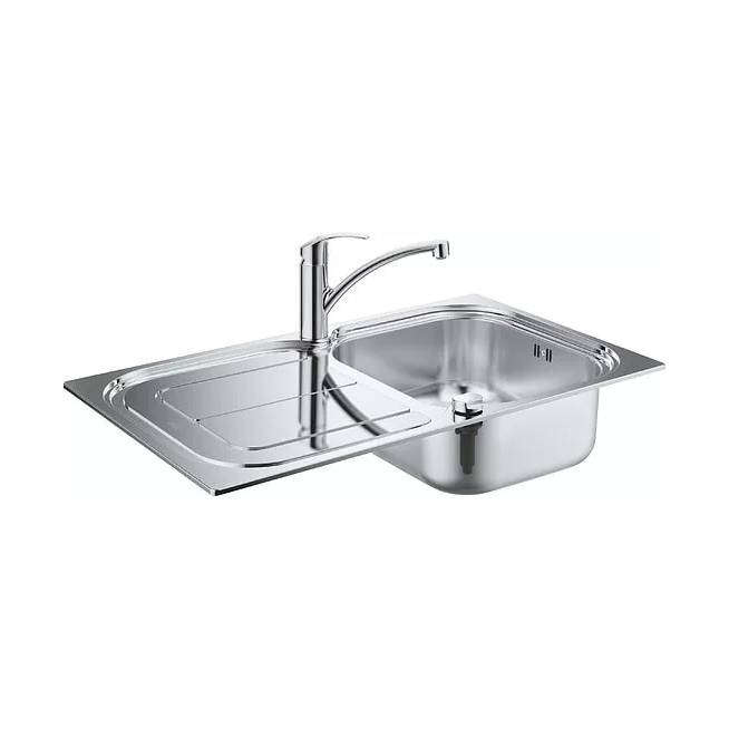 Komplektas: Grohe Eurosmart 31565SD0 Virtuvės kriauklė K300 31563SD0 + maišytuvas Eurosmart 33281002