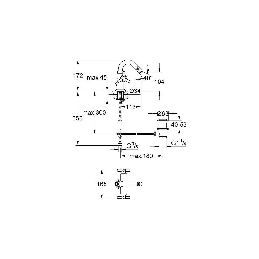 "Grohe" bideto maišytuvas "Atrio" 24027000