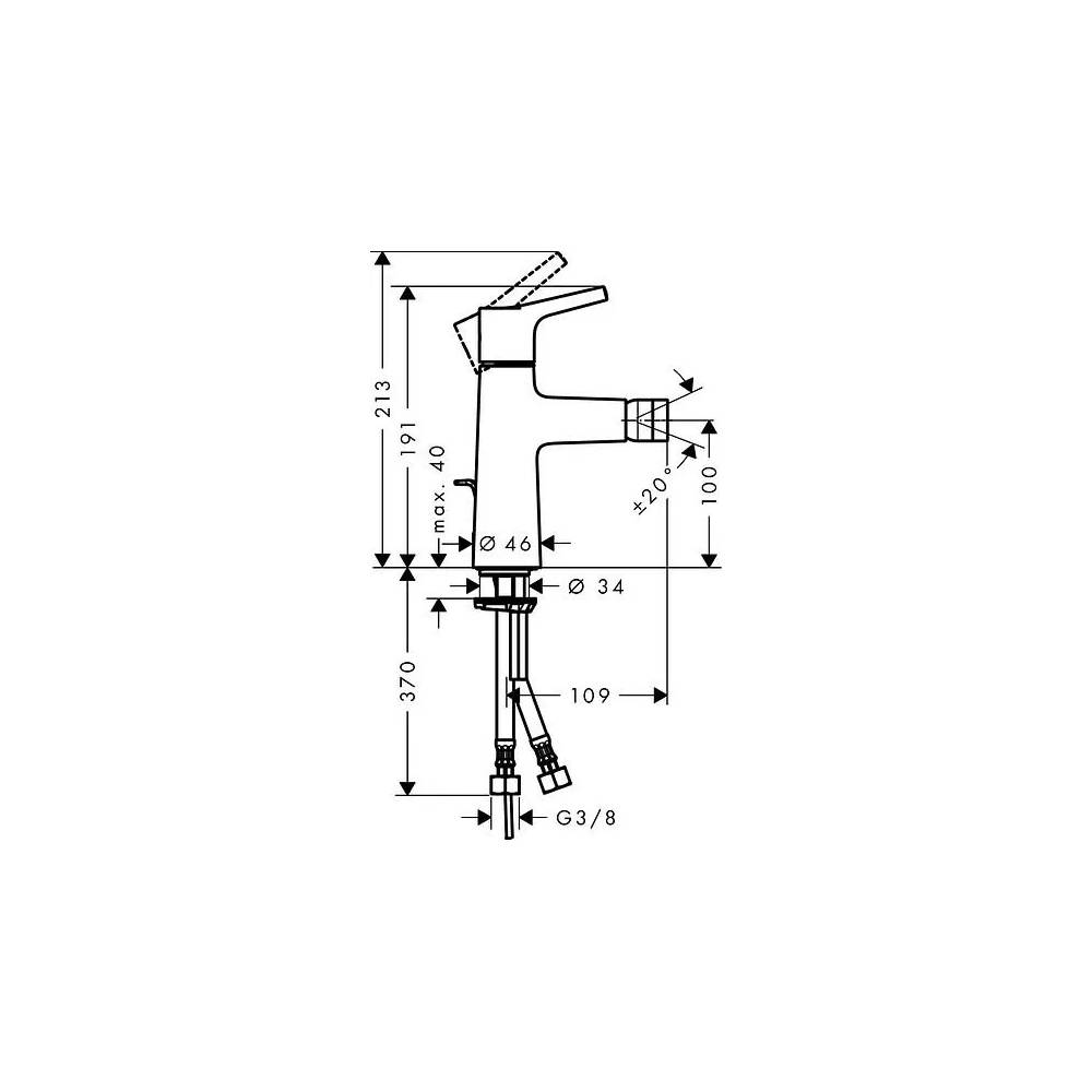 "Hansgrohe" bideto maišytuvas "Talis S" 72200000