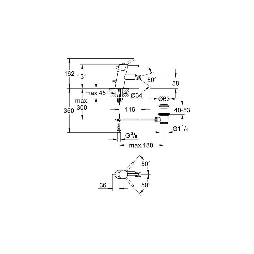 "Grohe Bidet Concetto" maišytuvas 32208001