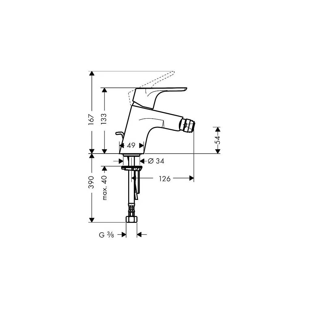 "Hansgrohe" bideto maišytuvas "Focus E2" 31920000