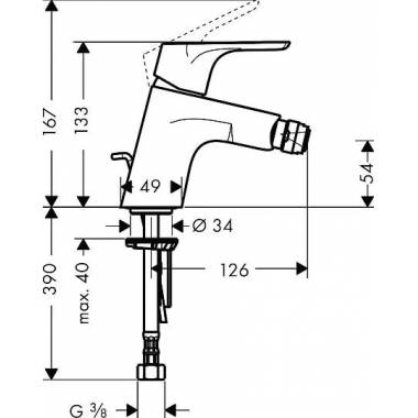 "Hansgrohe" bideto maišytuvas "Focus E2" 31920000