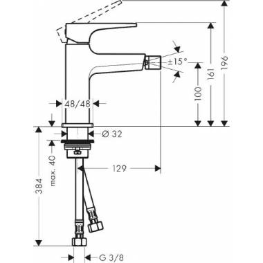 "Hansgrohe Bidet Metropol" maišytuvas 32520700