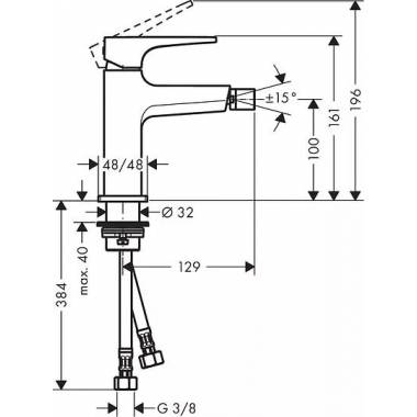 "Hansgrohe Bidet Metropol" maišytuvas 32520000