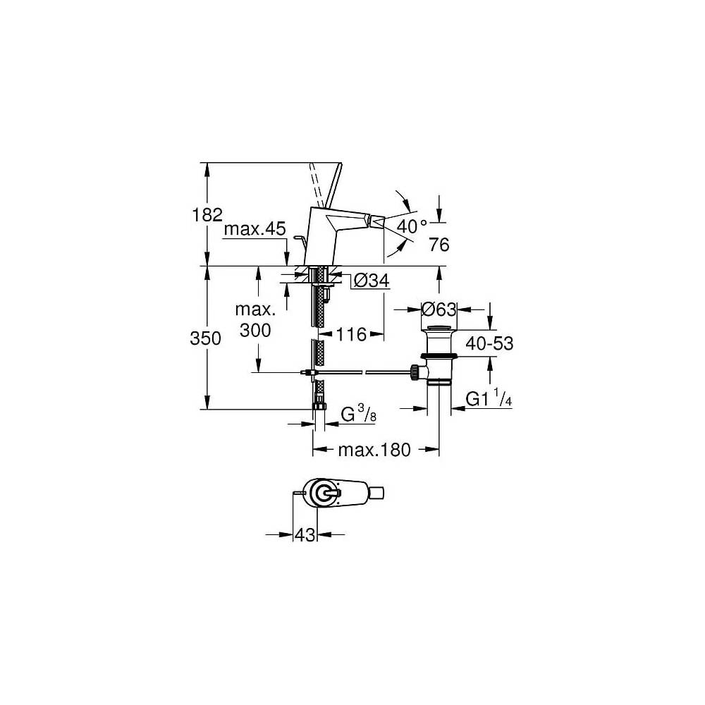 "Grohe" bidetas "Eurodisc joy" 24036000