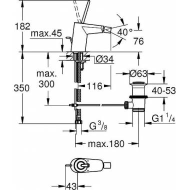 "Grohe" bidetas "Eurodisc joy" 24036000