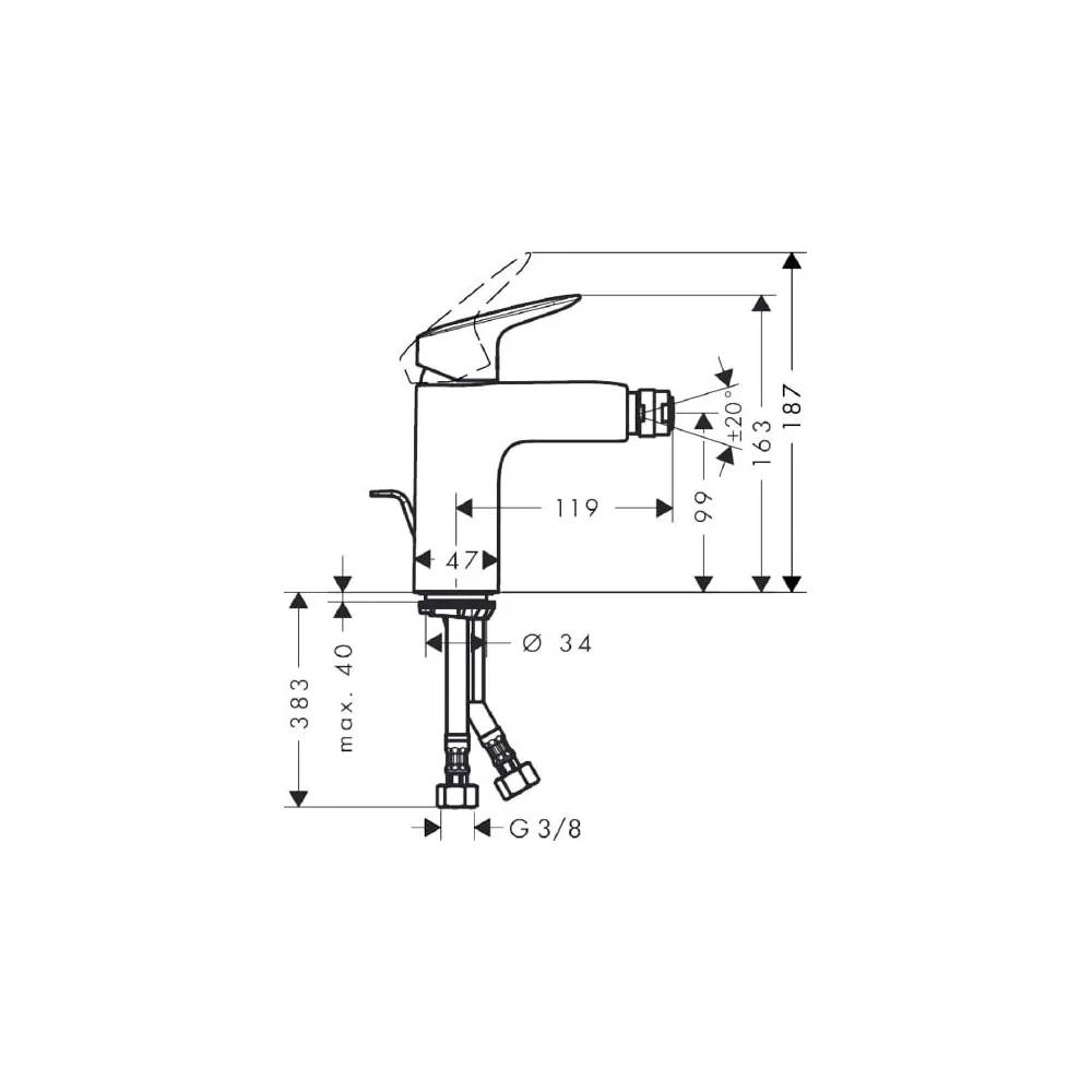 "Hansgrohe Bidet" maišytuvas "Logis" 71200000