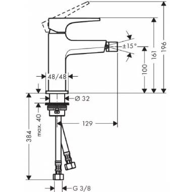 "Hansgrohe Bidet Metropol" maišytuvas 74520000