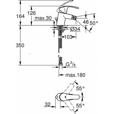 "Grohe Bidet" maišytuvas "Eurosmart" Naujas 32927002