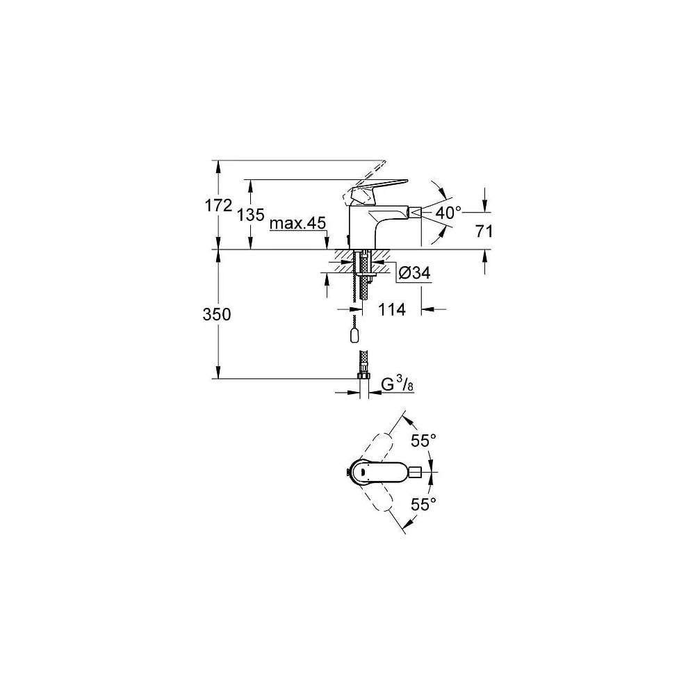 "Grohe" bideto maišytuvas "Eurosmart Cosmopolitan" 32840000