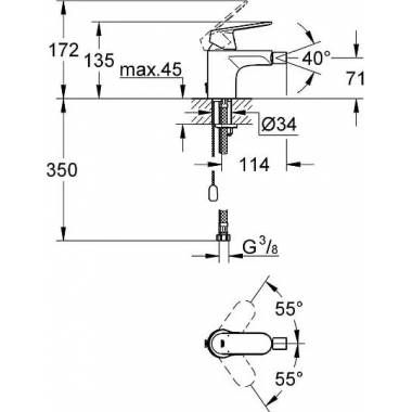 "Grohe" bideto maišytuvas "Eurosmart Cosmopolitan" 32840000