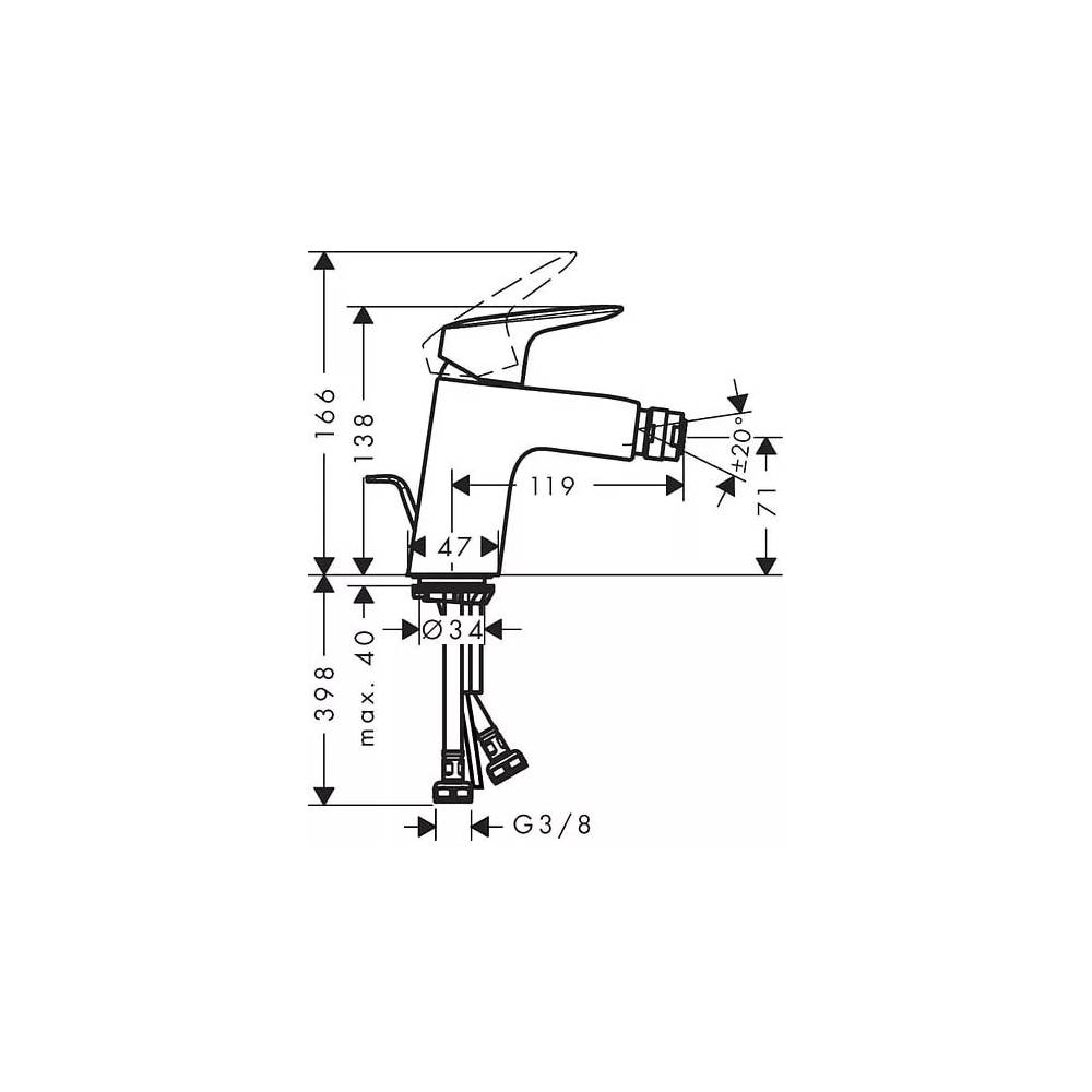 "Hansgrohe Bidet" maišytuvas "Logis" 71204000