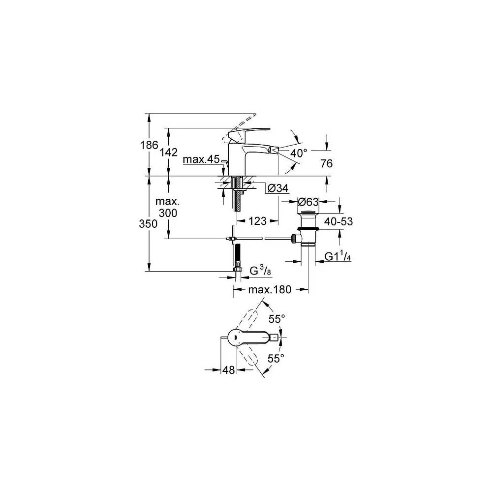 "Grohe" bideto maišytuvas "Eurostyle Cosmopolitan" 33565002