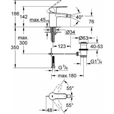 "Grohe" bideto maišytuvas "Eurostyle Cosmopolitan" 33565002