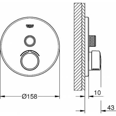 "Grohe" dušo maišytuvas "Grohtherm SmartControl" 29144000