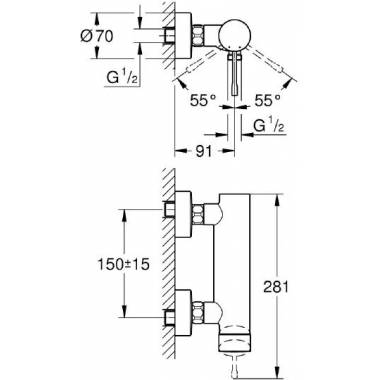 "Grohe Essence" naujas 33636GL1 dušo maišytuvas