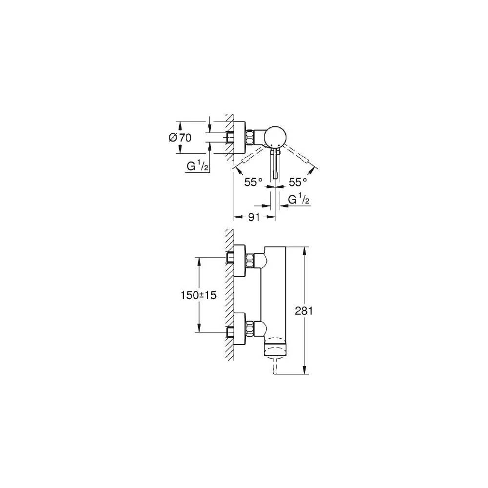 "Grohe Essence New 33636GN1" dušo maišytuvas