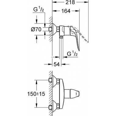 "Grohe" dušo maišytuvas "Euroeco" Specialus 32780000