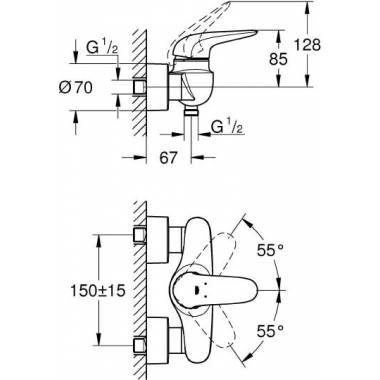 "Grohe" dušo maišytuvas "Eurostyle" 23722003