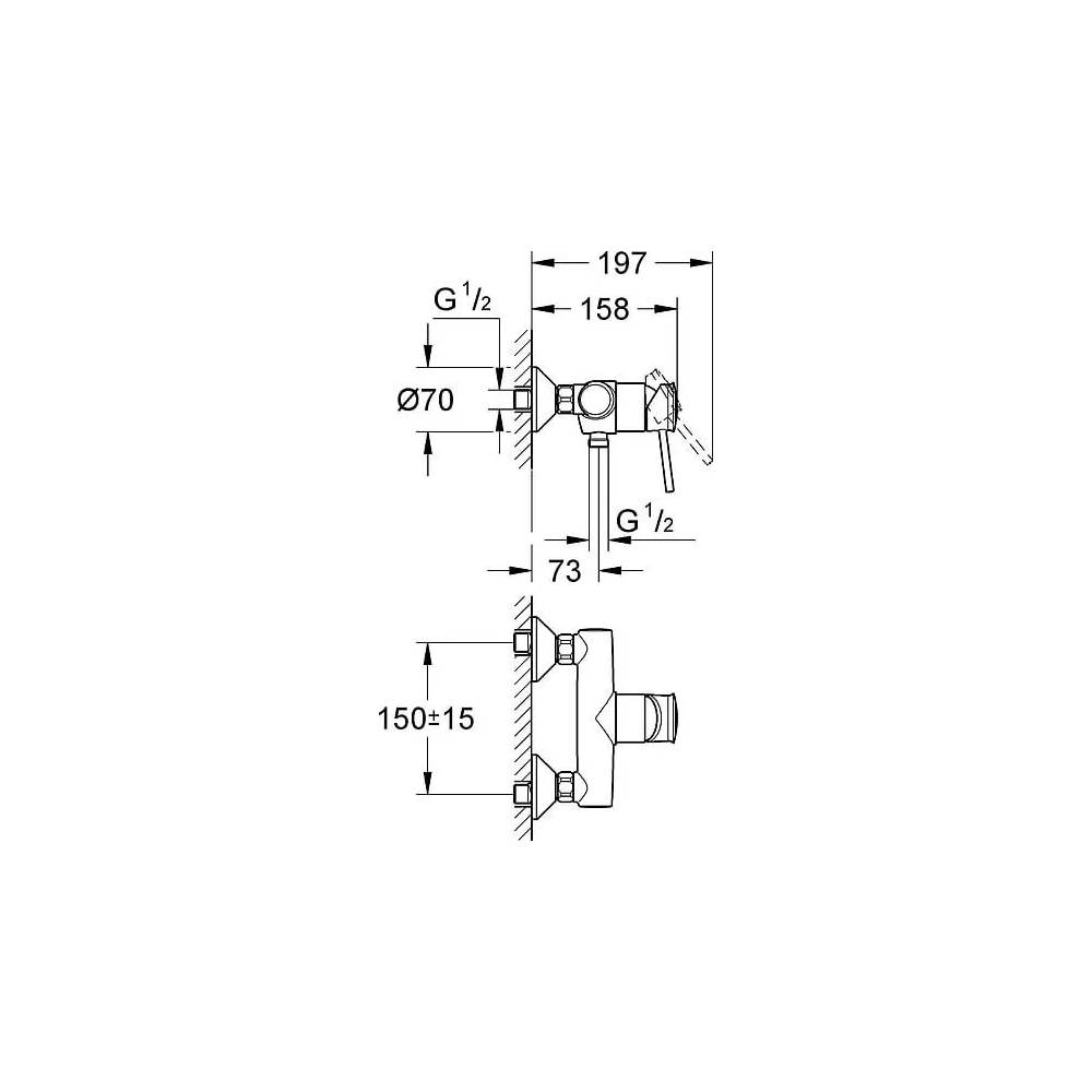 "Grohe" dušo maišytuvas "BauClassic" 32867000