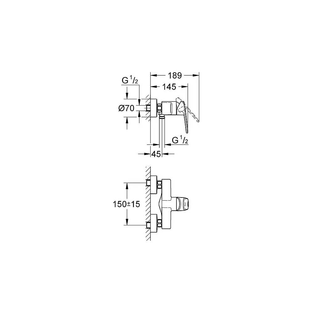 "Grohe" dušo maišytuvas "Europlus II" 33577002