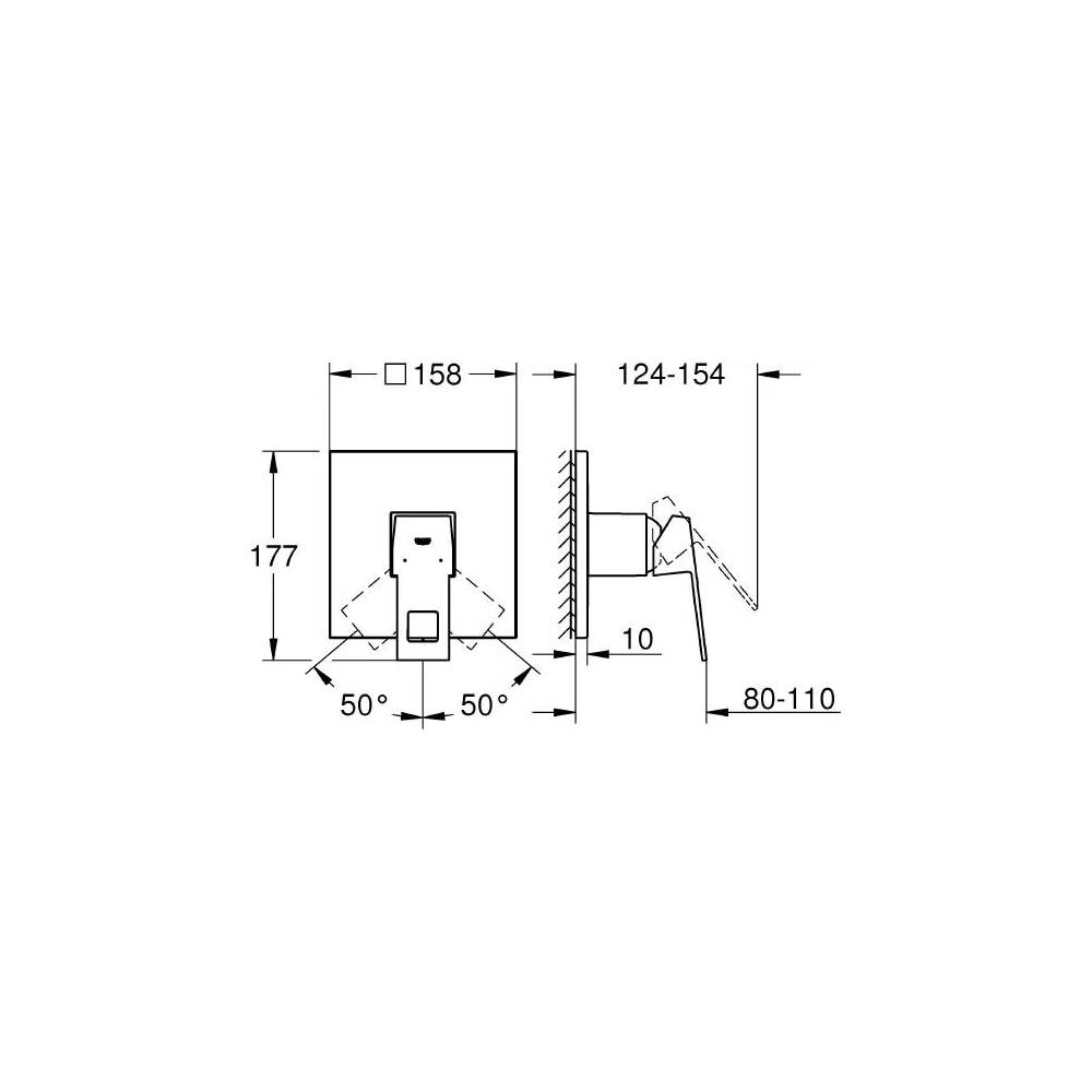 "Grohe Eurocube" dušo maišytuvas 24061000