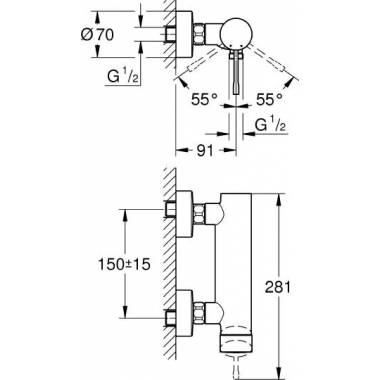 "Grohe Essence" naujas 33636BE1 dušo maišytuvas