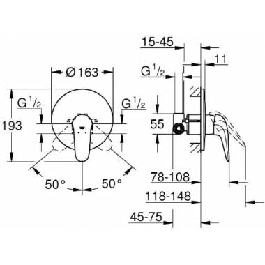 "Grohe" dušo maišytuvas "Eurostyle" 23725003