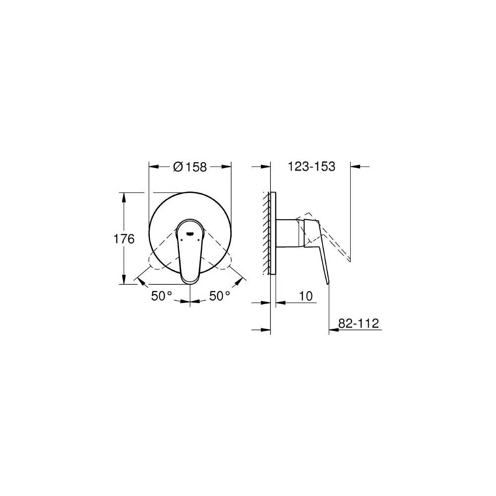 "Grohe" dušo maišytuvas "Eurodisc" 24055002