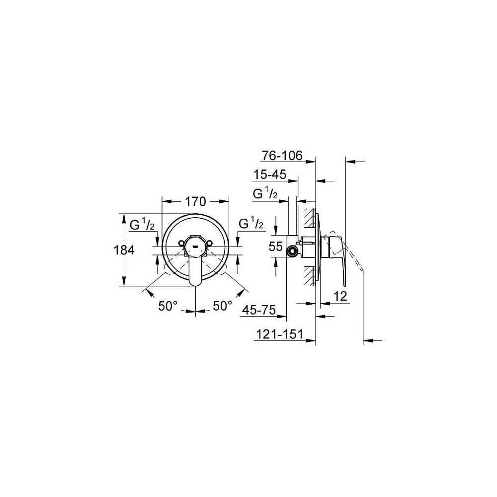 "Grohe" dušo maišytuvas "Eurostyle Cosmopolitan" 33635002