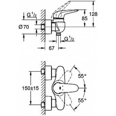 "Grohe" dušo maišytuvas "Wave" 32287001