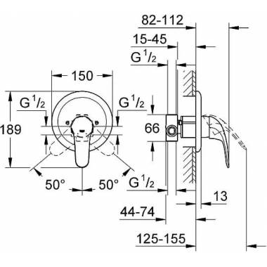 "Grohe" dušo maišytuvas "Euroeco" 32742000