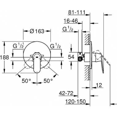 "Grohe" dušo maišytuvas "Eurosmart Cosmopolitan" 32880000