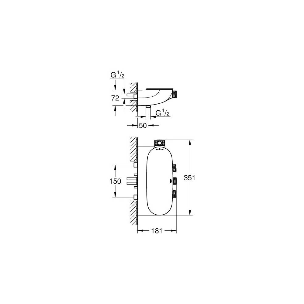 "Grohe" termostatinis dušo maišytuvas "Rainshower SmartControl" 34713000