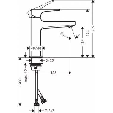 "Hansgrohe Metropol" praustuvo maišytuvas 32507340