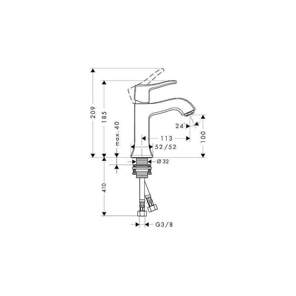 "Hansgrohe Metris Classic" praustuvo čiaupas 31077000