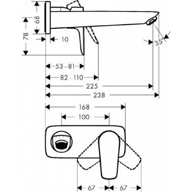 "Hansgrohe Talis E" praustuvo maišytuvas 71734340