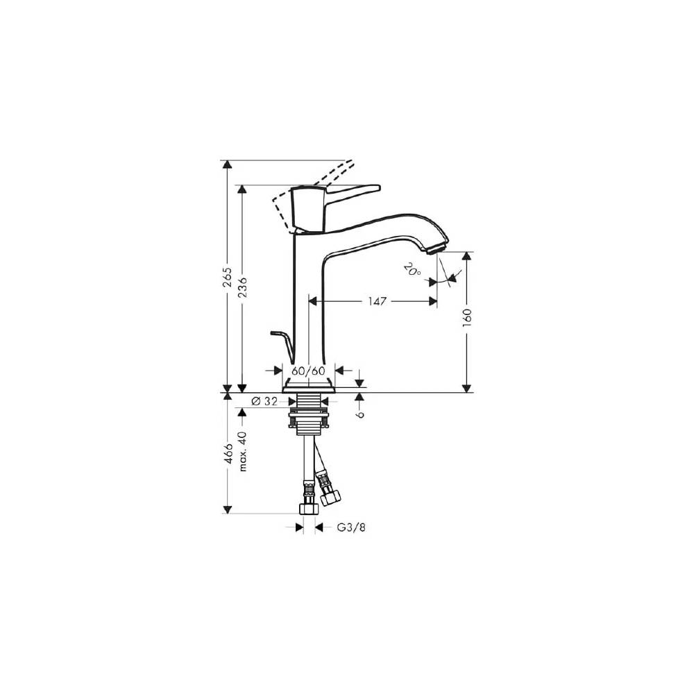 "Hansgrohe Metropol Classic" praustuvo čiaupas 31302000