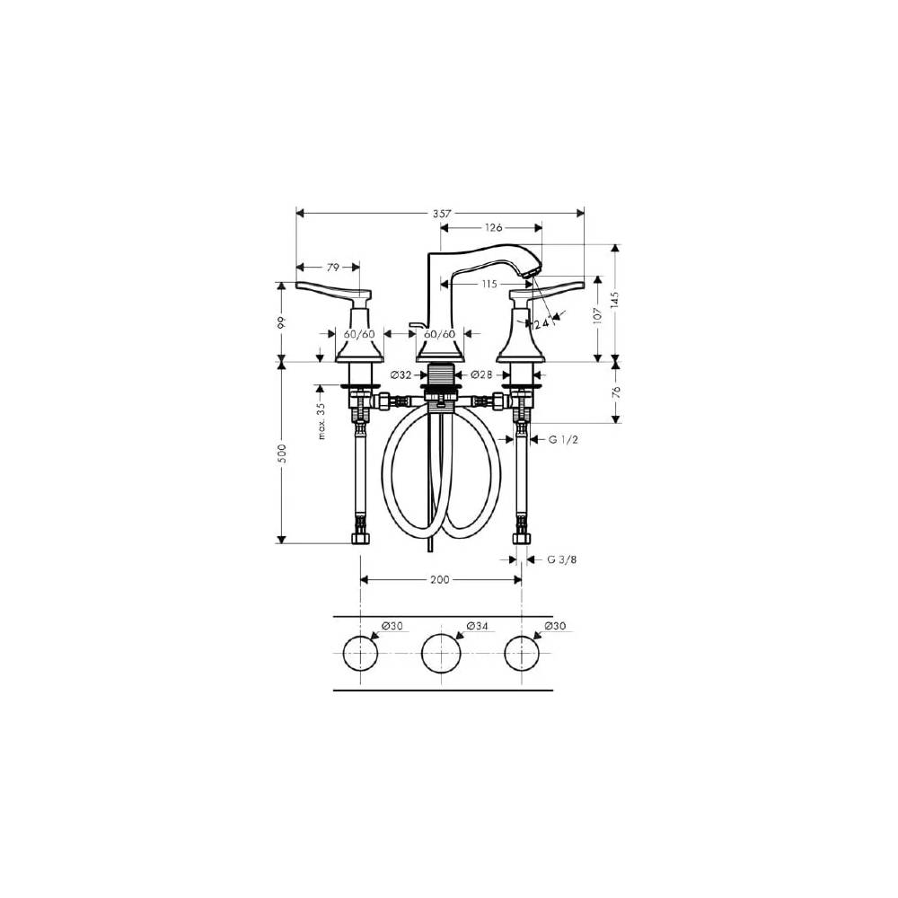 "Hansgrohe Metropol Classic" praustuvo čiaupas 31330000