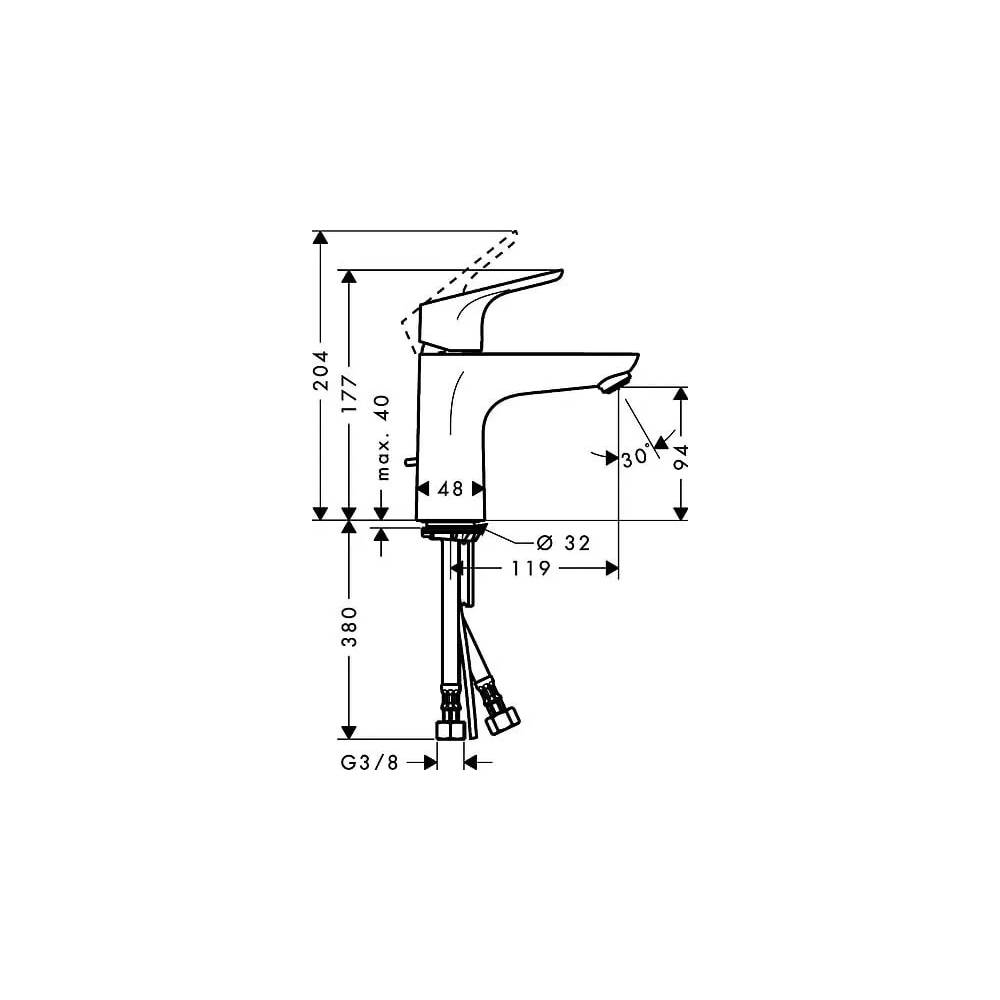 "Hansgrohe" praustuvo maišytuvas "Focus E2" 31517000