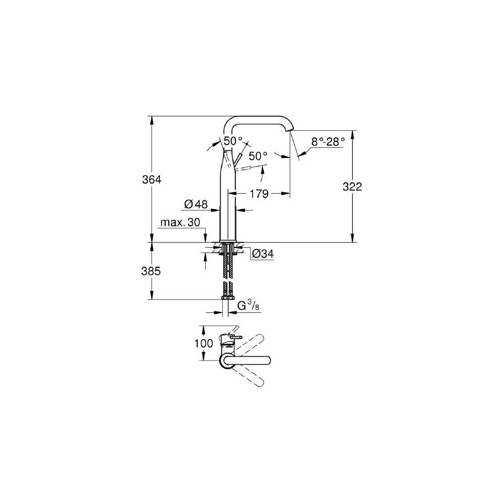 "Grohe Essence New 32901A01 praustuvo maišytuvas