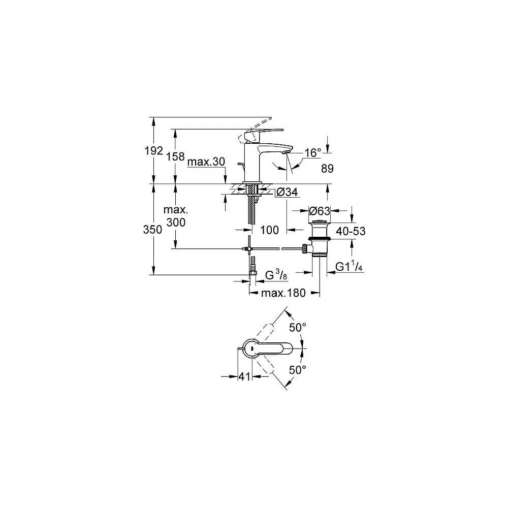 "Grohe Eurostyle Cosmopolitan" praustuvo maišytuvas 23037002