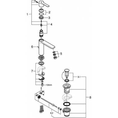 "Grohe" praustuvo maišytuvas "Lineare New" 32114DC1