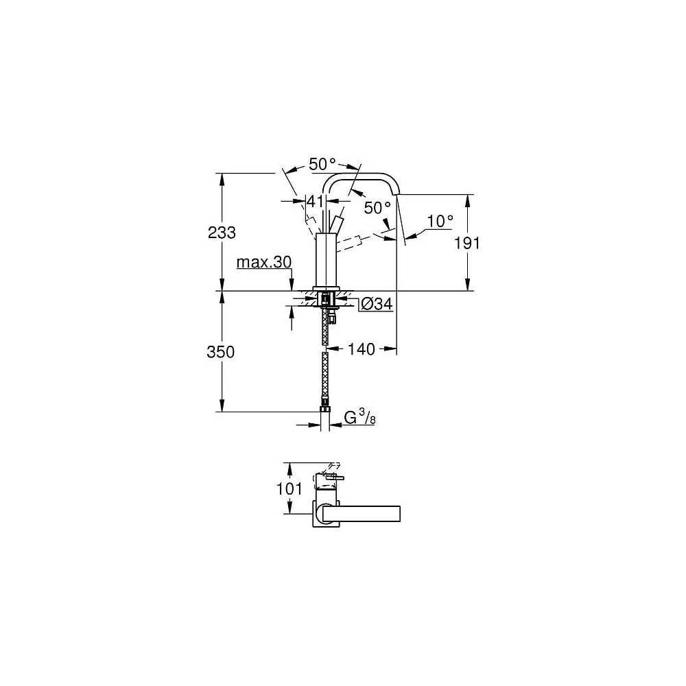 "Grohe Allure" praustuvo maišytuvas 23076000