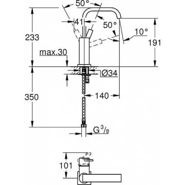 "Grohe Allure" praustuvo maišytuvas 23076000