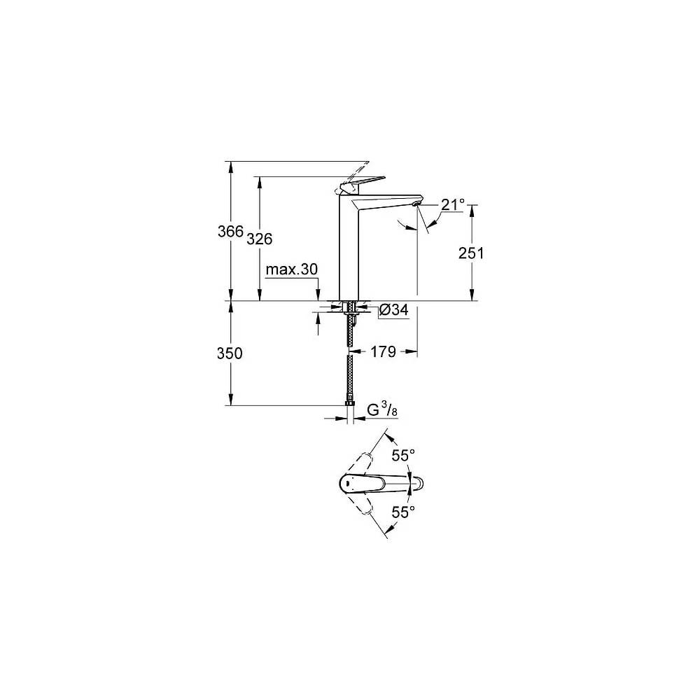 "Grohe Eurodisc Cosmopolitan" praustuvo maišytuvas 23432000