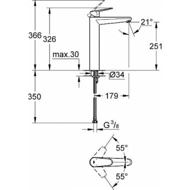 "Grohe Eurodisc Cosmopolitan" praustuvo maišytuvas 23432000