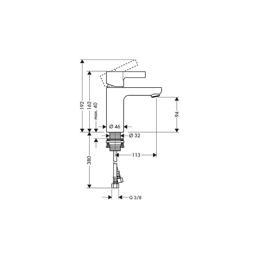 "Hansgrohe" praustuvo maišytuvas "Metris S" 31068000