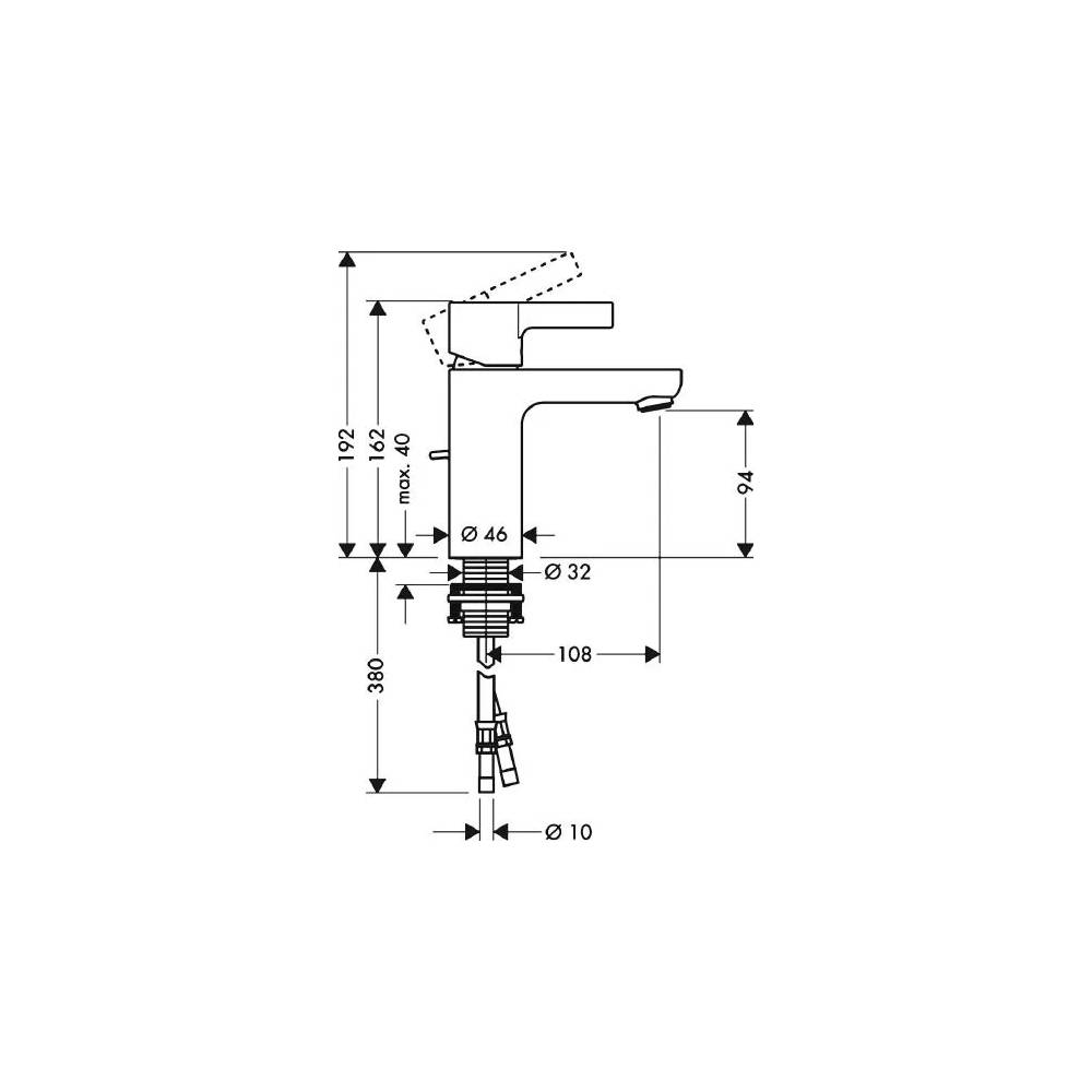 "Hansgrohe" praustuvo maišytuvas "Metris S" 31060000