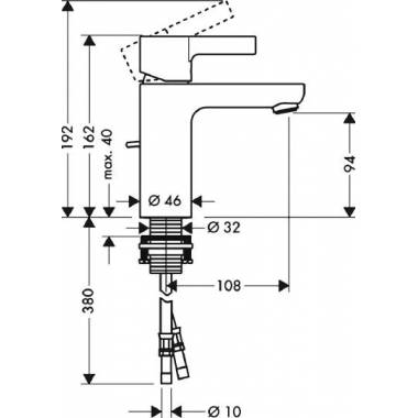 "Hansgrohe" praustuvo maišytuvas "Metris S" 31060000